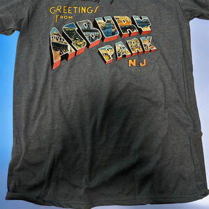 Bruce Springsteen Greetings from Asbury Park NJ Short Sleeve T-Shirt Size M Blue